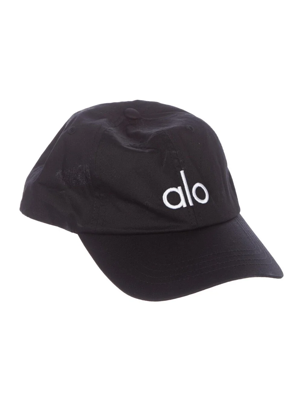 Alo Yoga Off Duty Cap Hat in Black with White